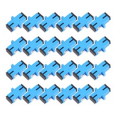 24Pcs Fiber Optic Cable Adapters Durable Blue Plastic with Dust Caps picture