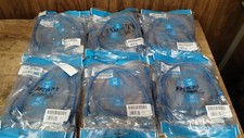 One Lot: Ten 1 Ft. Cat5E Ethernet Pure copper blue patch cords Gold Plated RJ45 picture