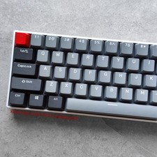 Gray Red Dolch PBT Doubleshot Keycaps Set 104 for Cherry MX Mechanical Keyboards picture