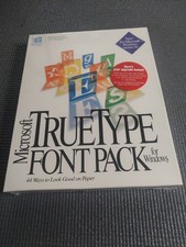 Microsoft TrueType Font Pack for Windows 44 Fonts Sealed New picture