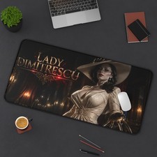Lady Dimitrescu Desk Mat, Large Gaming Mouse Pad, Gothic Gamer Decor picture