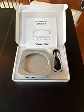 Dralaw Mac Mini Docking Station Stand USB-C Hub Enclosure Model DK5A1 - Silver picture