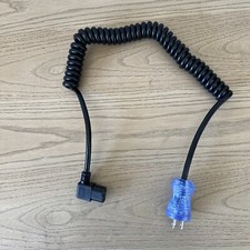 IEC 320 C13 3 Pin Angled Connector, Spiral Cord To Hospital Grade 3 Pin AC Plug picture