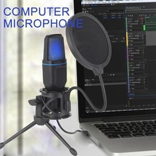 USB Microphone RGB Microfone Condensador Wire Gaming Mic for Podcast Recording S picture