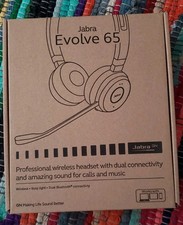 Jabra Evolve 65 MS Stereo Wireless Bluetooth Headset w/ Protective Case HSC018W. picture