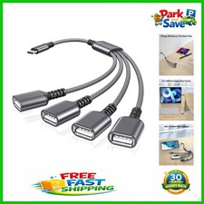 Compact 1FT USB-C to 4 USB-A Adapter with Durable Design - Travel Friendly picture