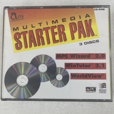 Multimedia Starter Pak by Aris MPC Wizard 2.0 WinTutor 3.1 WolrdView Vintage PC picture