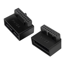 1Set Up & Down Angled 90 Degree USB 3.0 20pin Male to Female Extension Adapter picture