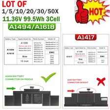 🧡LOT Battery A1618 For Apple MacBook Pro 15