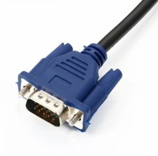 SVGA/VGA Monitor Male to Male Extension Cable, 6ft - (Blue) - Lot of 10X picture
