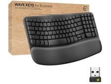 Logitech Wave Keys for Business Wireless Ergonomic Keyboard - Graphite picture