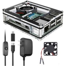Raspberry Pi 3 B+ Case Only with Fan Cooling 3B Case 3 Pcs Heat-Sinks 5V picture