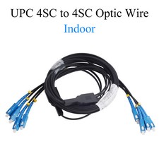 UPC 4SC to 4SC Fiber Optic Wire Single-mode 4-core Indoor Cable Simplex 60M-300M picture