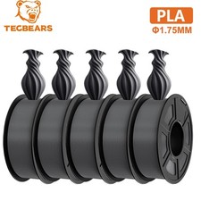 TECBEARS 5KG PLA 3D Printer Filament Bundle 1.75mm Entry Level Low Warping Gray picture