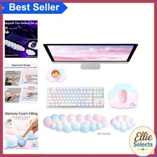 4-in-1 Cloud Wrist Rest for Keyboard Memory Foam Ergonomic Set with Mouse Pad picture