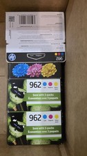 HP 962 Tri-Color Ink Cartridges Cyan Magenta Yellow Genuine  Exp 27. picture