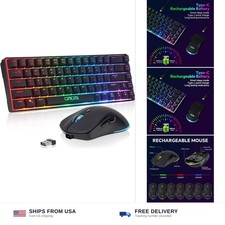 CHONCHOW 60% Wireless Gaming Keyboard and Mouse Combo, RGB Backlit Rechargeab... picture