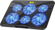 Laptop Cooling Pad for 12-17.3 Inch Laptops, Slim Stand with 6 Quiet Fans picture