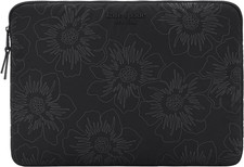 Puffer Laptop Sleeve 14 Inch - Reverse Hollyhock Black - Compatible with All Mac picture