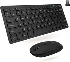 Small Wireless Keyboard and Mouse Combo - Quiet Productivity Duo - 2.4G Wireless picture
