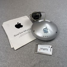 Vintage Apple M5757 Silver AirPort Base Station Wireless Wi-fi And AirPort Card picture