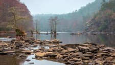 Landscape oklahoma usa nature water rocks Custom Gaming Mat Desk picture