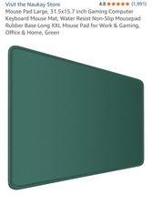 Large Gaming Mouse Pad Desk Mat 31.5 x 15.7 in Forest Green XXL Amazon Naukay picture