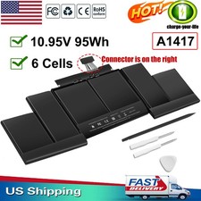 Upgraded A1417 Battery for Apple Macbook Pro 15 Retina A1398 Mid 2012 Early 2013 picture