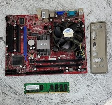 MSI MS-7529 Ver 1.6 Motherboard INTEL CORE2 DUO E7500 2GB SEE NOTES picture
