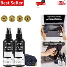 Versatile Screen Cleaner Spray Kit 2X - Perfect for TVs, Phones, Laptops & More picture