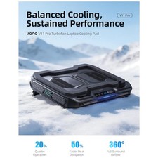 V11 Pro Laptop Cooling Pad, Dustproof Design, 3-Port USB Hub picture