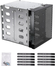 Hard Drive Cage, Galvanized Steel Plate Hard Driver Tray with Fan Space, 5.25