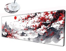 Cherry Blossom Mouse Pad Sakura 36x12 Inch Desk Mat Japanese Large Extended picture