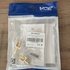 VCE UL-Listed Coax Wall Plate 2-Pack, 1-Port TV Cable Wall Plate 3GHz Gold-Plate picture