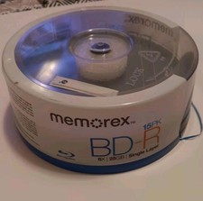 Memorex Blu-Ray Disc BD-R 6X 25GB Single Layer Discs 15 Pack Factory Sealed picture