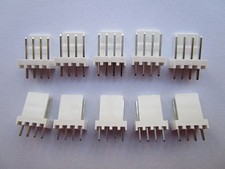 200 pcs Pitch 2.54mm 2510 4 Pin Male Plug Connector White Color Straight New picture