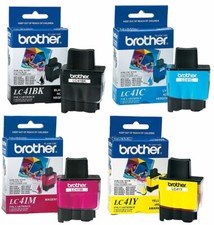 4PK Genuine Brother LC41 Ink for IntelliFax 1840C 1940C 2440C MFC-420C MFC-620CN picture