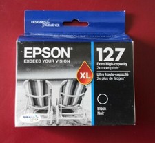 01-2020 NIB GENUINE Epson Ink 127 T1271 BLACK workforce 545 630 645 NX530 NX625 picture