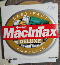 Quicken MacInTax Deluxe CD 1998 Tax Year-Macintosh -Intuit-Complete -Easy-Fast picture
