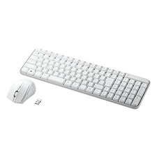 Sanwa Supply Wireless Keyboard with Mouse White SKB-WL25SETW picture