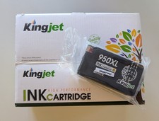 950XL BLACK Ink Replacement Cartridge KINGJET - New, Still Sealed (A) picture