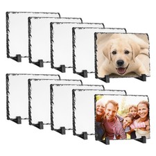 10Pcs Sublimation Slate Blanks Rectangular 7.9 x 6