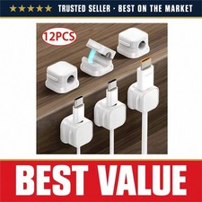 Magnetic Cable Clips Adhesive Wire Holder Cord Organizer for Desk Management picture