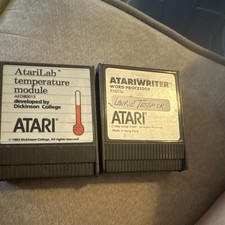Atari AtariLab Temperature Module AED80013 & AtariWriter RX8036 Cartridge picture