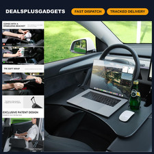 Foldable Car Food Tray for Tesla Model Y 3 S X - Upgraded Table with Support Leg picture
