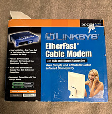 Linksys EtherFast BEFCMU10 v2 Cable Modem DOCSIS 1.0 USB Ethernet Blue picture
