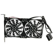 PCIe Slim Cooler Display Card Cooling Dual 80mm Fan 2300rpm Silent 3/4 Pin Power picture