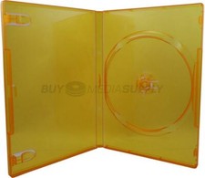 14mm Standard Clear Orange 1 Disc DVD Case Lot picture
