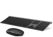 Wireless Keyboard and Mouse, Vssoplor Rechargeable Quiet Full-Size Keyboard a... picture