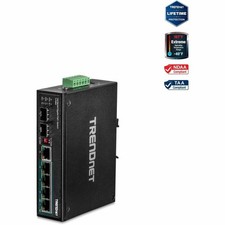 TRENDnet 6-Port Hardened Industrial Gigabit PoE+ DIN-Rail Switch picture
